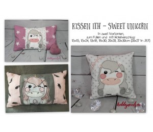 Stickdatei - ITH Kissen Sweet Unicorn